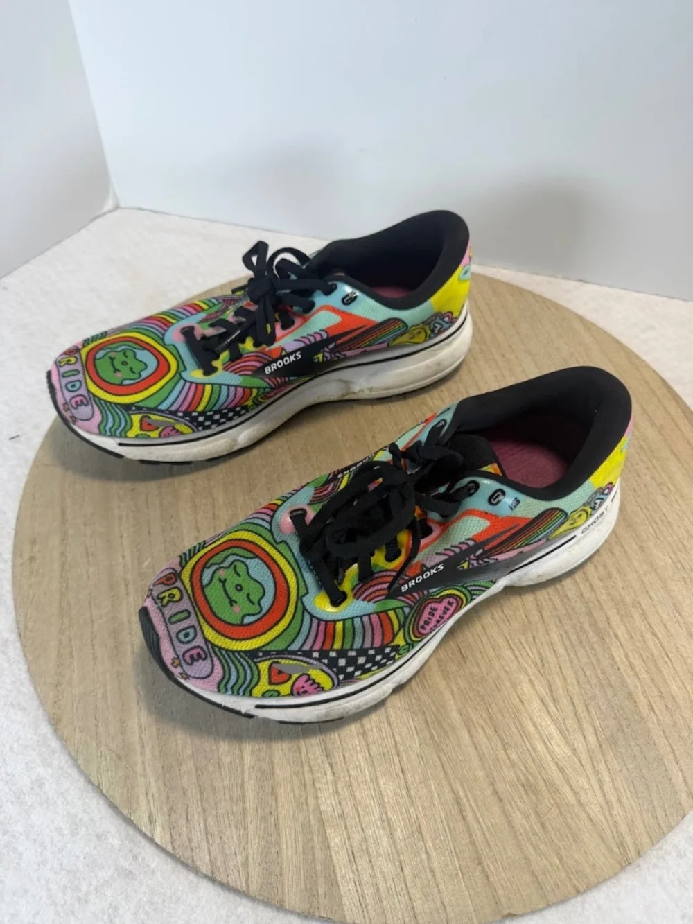 Brooks Ghost 15 Pride Women's Running Shoes Size 9.5 B Multicolor 1203801B058